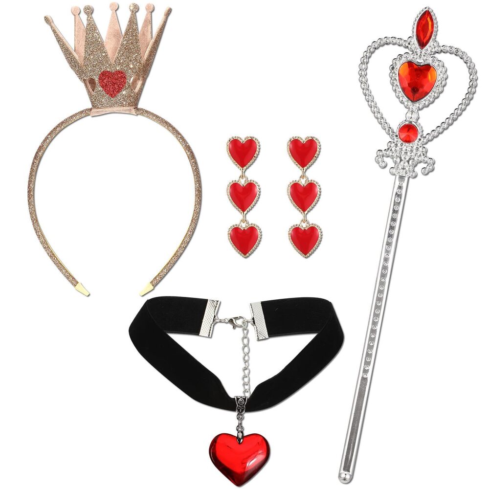 3885 4 Pcs Halloween Heart Queen Costume Accessoriess For Party